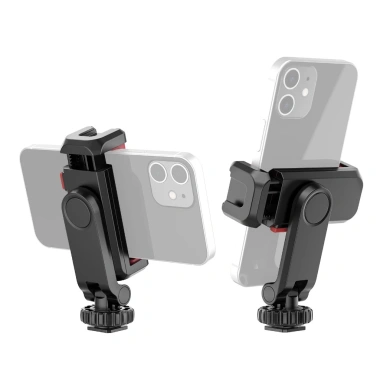 Đế điện thoại đa năng xoay 360 độ, 2 cold shoe - Tripod cho vlog, selfie, live streaming