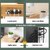 Đế đỡ kẹp đa năng cho dây cáp sạc, tai nghe, nẹp phụ kiện điện thoại - Dán bàn làm việc, xe hơi, kèm miếng dán 3M, chỉ 19.900₫ 2