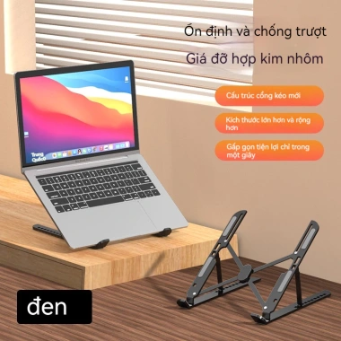 Đế Đỡ Laptop 360° Xoay Thép Carbon Gấp Di Động, Làm Mát Nâng Cấp, Bảo Vệ Cột Sống cho MacBook, iPhone, Tablet - 335.166₫ 10