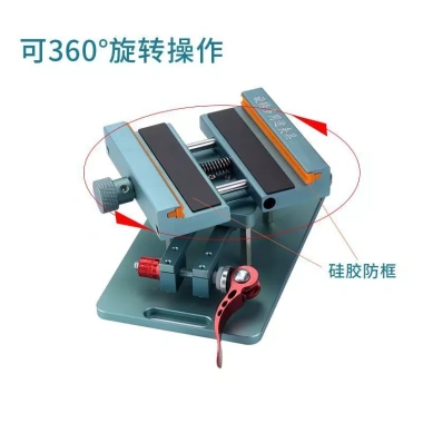 Đế kẹp điện thoại hợp kim nhôm xoay 360 độ, làm lưng và kính chính ngạch, 330.000đ 2