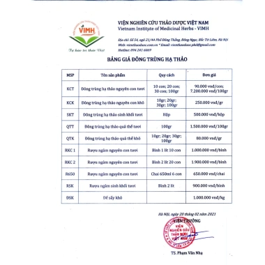 Đế Khô Đông Trùng Hạ Thảo – Sản phẩm Viện Nghiên Cứu Thảo Dược VN, Giá 200.000đ, Hỗ trợ miễn dịch, giảm mệt mỏi 4