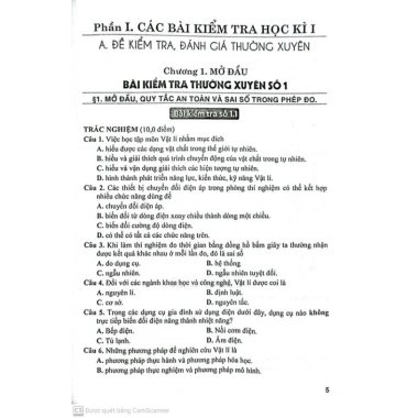 Đề Kiểm Tra Vật Lý Lớp 10 - Bám Sát SGK, Tri Thức Gắn Liền Cuộc Sống, Giá 59,250 VND