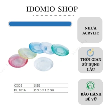 Đế Lót Ly Nhựa Acrylic DL101A - Bảo Vệ Bàn, Không Trơn, Dễ Vệ Sinh, Giá 15.800 VND