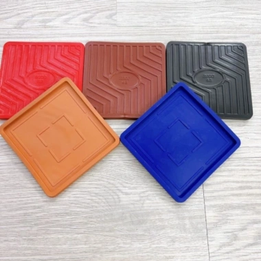 Đế lót ly nhựa dẻo RICO hình Vuông - Bộ 10, chịu nhiệt, không trượt, giá 45.000đ