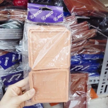 Đế lót ly nhựa dẻo RICO hình Vuông - Bộ 10, chịu nhiệt, không trượt, giá 45.000đ