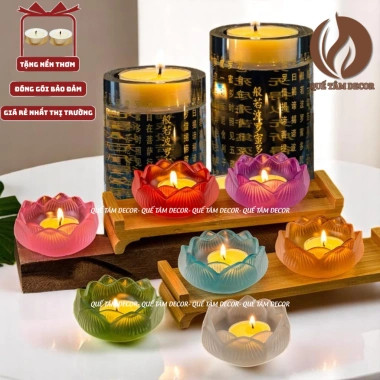 Đế Nến Hoa Sen Lưu Ly - Cốc Đựng Nến, Chân Nến Đèn Cầy Nhiều Màu Quế Tâm Decor 29.000 VND 8 Đế Nến Hoa Sen Lưu Ly - Cốc Đựng Nến, Chân Nến Đèn Cầy Nhiều Màu Quế Tâm Decor 29.000 VND 8