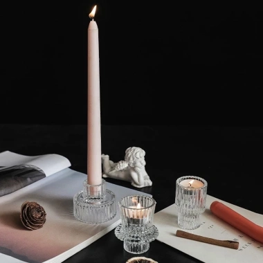 Đế nến thủy tinh Bắc Âu - Trang trí bữa tối lãng mạn và lễ cưới, giá chỉ 36.000₫ 4