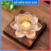 Đế nến thủy tinh chân nến hoa sen - Trang trí sự kiện, phong thủy, giá ưu đãi 45.000đ