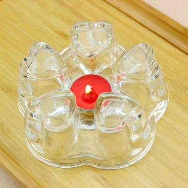 Đế Nến Thủy Tinh Dùng Hâm Nóng Ấm Trà Hoa Cúc Siêu Dày Chịu Nhiệt - 58.899₫ 9