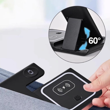 Đế sạc không dây 3 trong 1 – Trạm sạc nhanh, đèn ngủ thở, gập gọn du lịch 7