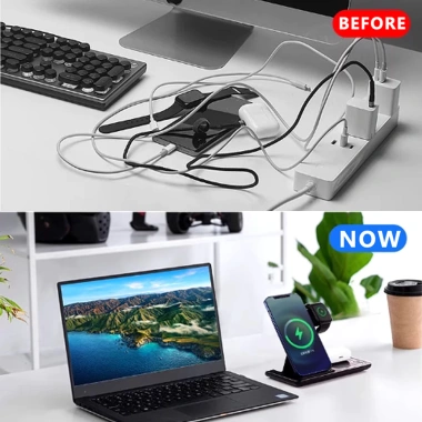 Đế sạc không dây 3 trong 1 – Trạm sạc nhanh, đèn ngủ thở, gập gọn du lịch 8