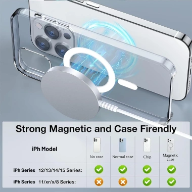 Đế Sạc Không Dây Digi 15W + Cáp Type‑C, Tương Thích iPhone AirPods, 102.000 VNĐ