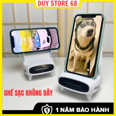 Đế sạc không dây rảnh tay cảm ứng nhạy bộ - Phong cách ghế, dùng phòng ngủ, du lịch, 25.000₫ 8
