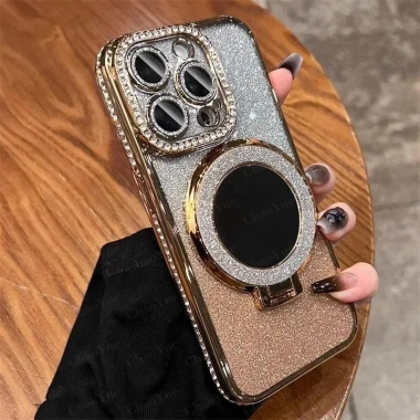 Đế sạc không dây từ tính mạ kim tuyến kim cương - Tương thích iPhone 17-11 Pro Max Air Plus, chống sốc, 88.560₫ 7