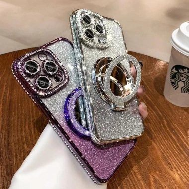Đế sạc không dây từ tính mạ kim tuyến kim cương - Tương thích iPhone 17-11 Pro Max Air Plus, chống sốc, 88.560₫ 8