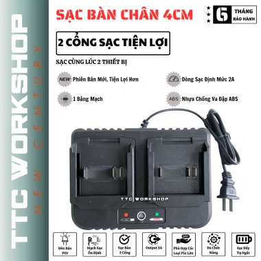 Đế Sạc Pin 21V 2A Đôi Bản Mạch Lớn Chân 4cm - Chip Bảo Vệ Dòng Điện, Giảm Giá 110k