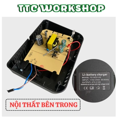 Đế Sạc Pin 21V 2A Đôi Bản Mạch Lớn Chân 4cm - Chip Bảo Vệ Dòng Điện, Giảm Giá 110k