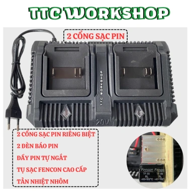 Đế sạc pin máy khoan 2 cổng M21 4cm 2,2A - Tiện lợi, cực khỏe, bền bỉ, chỉ 191.130₫