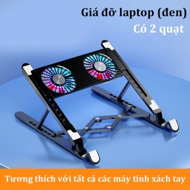 Đế tản nhiệt laptop MCbook – Làm mát nhanh, đèn LED, quạt chống ồn 7 mức, giảm còn 227k 10