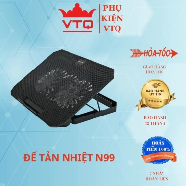 Đế tản nhiệt laptop N99 2 quạt - Tương thích N19,N99,N139,S200,S400, làm mát nhanh, giá 75.000 VND