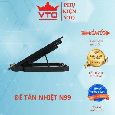 Đế tản nhiệt laptop N99 2 quạt - Tương thích N19,N99,N139,S200,S400, làm mát nhanh, giá 75.000 VND
