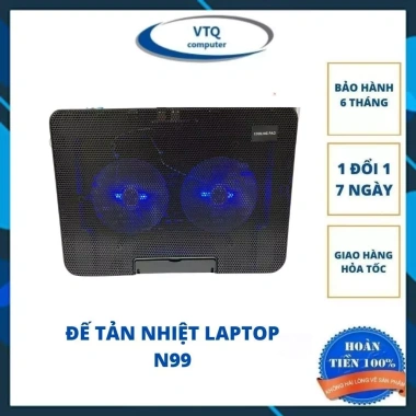 Đế tản nhiệt laptop N99 2 quạt - Tương thích N19,N99,N139,S200,S400, làm mát nhanh, giá 75.000 VND