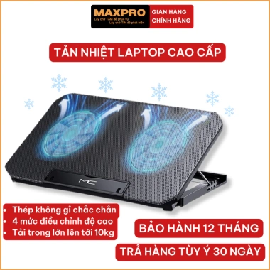 Đế tản nhiệt laptop thép không gỉ S120 - Chống ồn, tải trọng lớn, 4 mức cao, giảm giá 154.000₫