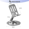 Đế xoay 360° Kim loại onetimingfine - Giá đỡ điện thoại, máy tính bảng chống trượt, gập điều chỉnh, tiện lợi cho bàn làm việc - 55.421₫ 4