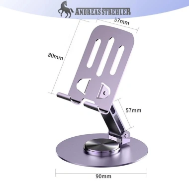 Đế xoay 360° Kim loại onetimingfine - Giá đỡ điện thoại, máy tính bảng chống trượt, gập điều chỉnh, tiện lợi cho bàn làm việc - 55.421₫