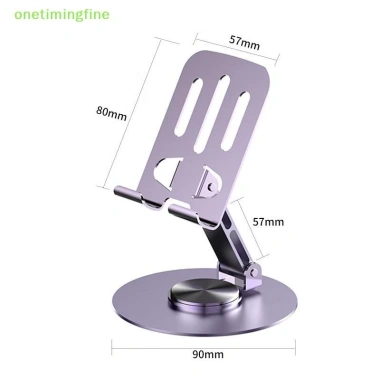 Đế xoay 360° Kim loại onetimingfine - Giá đỡ điện thoại, máy tính bảng chống trượt, gập điều chỉnh, tiện lợi cho bàn làm việc - 55.421₫