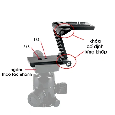 Đế Z-Plate gắn tripod cho máy ảnh & điện thoại - Giá 249.391₫, lắp nhanh, ổn định