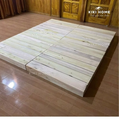 Deal Giường Ngủ Pallet Gỗ Tự Nhiên 10cm Cao - Kín Chân, Chắc Chắn, Giá 352.800 VNĐ