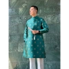 Deal Mở Bán Áo Dài Nam Cách Tân Hoạ Tiết Ô Vuông Ánh Kim, Đứng Phom Chuẩn Dáng 2H Unisex - 345.000 7