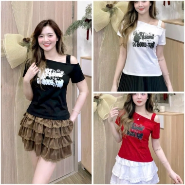 Deal Mở Bán Combo Áo Trễ Vai Sexy - Chất Mềm Mát, Dễ Phối Quần Short & Chân Váy, Giá 79.900 VND