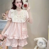 Deal Tết Bộ Đồ Ngủ Nữ JUSOKA Pijama Đũi Mây Siêu Mềm Mịn Thoải Mái DU21 Giá 189k 2