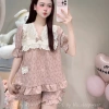 Deal Tết Bộ Đồ Ngủ Nữ JUSOKA Pijama Đũi Mây Siêu Mềm Mịn Thoải Mái DU21 Giá 189k 5