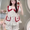Deal Tết Bộ Đồ Ngủ Nữ JUSOKA Pijama Đũi Vân Mây Cổ Sen Viền Bèo Siêu Mềm 132.300đ 10