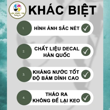 Decal Cà Phê Pha Phin Chống Nước Lộc Phát Tài - Dán Sẵn Keo, 10.500₫, Nguyên Chất