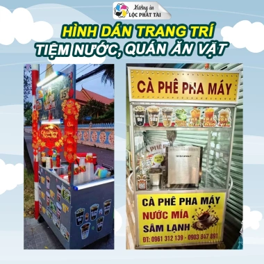 Decal Cà Phê Pha Phin Chống Nước Lộc Phát Tài - Dán Sẵn Keo, 10.500₫, Nguyên Chất