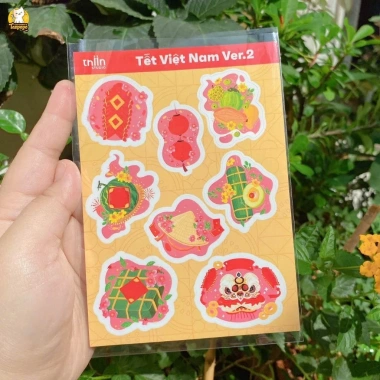 Decal Chống Nước Ngày Tết Việt Nam – Hình Bánh Tét, Chưng Mài, Đáo Dán Sổ, Vali, Laptop – Giá 20.000 VND 3