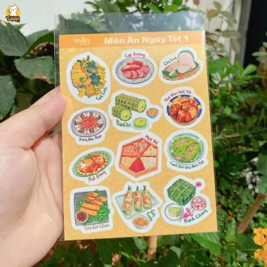 Decal Chống Nước Ngày Tết Việt Nam – Hình Bánh Tét, Chưng Mài, Đáo Dán Sổ, Vali, Laptop – Giá 20.000 VND 4