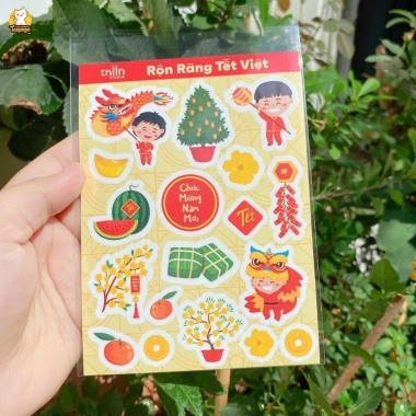 Decal Chống Nước Ngày Tết Việt Nam – Hình Bánh Tét, Chưng Mài, Đáo Dán Sổ, Vali, Laptop – Giá 20.000 VND 5
