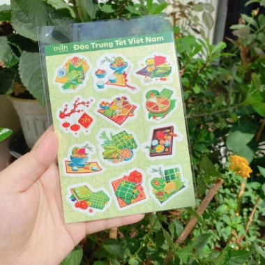 Decal Chống Nước Ngày Tết Việt Nam – Hình Bánh Tét, Chưng Mài, Đáo Dán Sổ, Vali, Laptop – Giá 20.000 VND 10