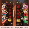 Decal dán cửa kính Tết 2.026 Ximi Shop - 2 tiểu đồng tử ngộ nghĩnh, chú ngựa tài lộc, giá rẻ 64.350₫ 3