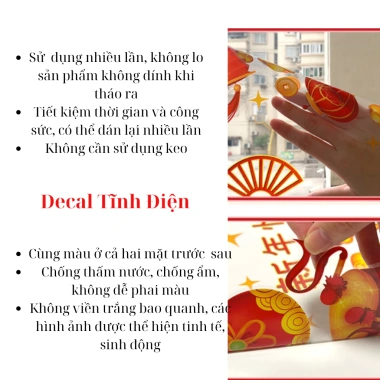 Decal dán cửa kính Tết 2.026 Ximi Shop - 2 tiểu đồng tử ngộ nghĩnh, chú ngựa tài lộc, giá rẻ 64.350₫ 4