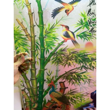 Decal dán kính phong thủy cây trúc chim công - chống nhìn, dán phòng thờ Dk33-trúc 70.000₫ 3
