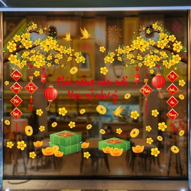 Decal dán kính Tết 2.026 Mai tĩnh điện 2 mặt không keo Dễ dán, trang trí nhà 125k 3 Decal dán kính Tết 2.026 Mai tĩnh điện 2 mặt không keo Dễ dán, trang trí nhà 125k 3