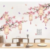 Decal Dán Tường Decor Tết - Tranh HOA ĐÀO ĐÈN LỒNG CÂU ĐỐI, Giá Ưu Đãi 137.750₫ 9