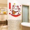 Decal dán tường mica đôi mèo thần tài - Trang trí Tết, hút tài lộc may mắn, 135.350₫ 2
