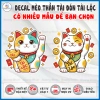 Decal Mèo Thần Tài Chiêu Tài - Phong Thủy Kinh Doanh, Dán Cửa Hàng Thu Hút Tài Lộc 10k 2
